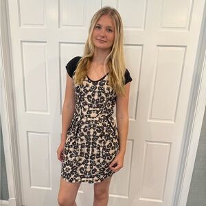 Rebecca Taylor cheetah animal print minidress. Size 4. Great condition.